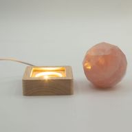 6 cm Vierkante Houten USB LED Standaard - Koel/Warm/Daglicht