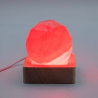 6 cm Vierkante Houten USB LED Standaard - Meerkleurig
