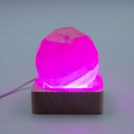 6 cm Vierkante Houten USB LED Standaard - Meerkleurig