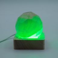 6 cm Vierkante Houten USB LED Standaard - Meerkleurig