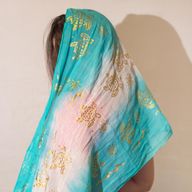 Nomad Sari - Zomersjaal - 180x50cm - Schildpad - Turkoois