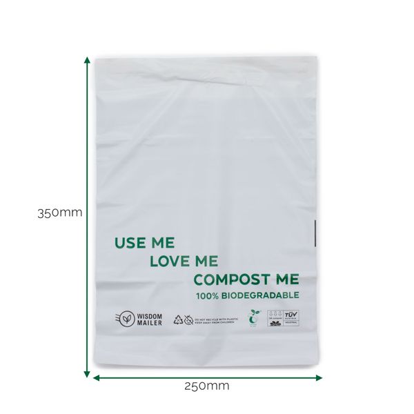 100% Biologisch Afbreekbare Verzendzak (250 × 350 mm)