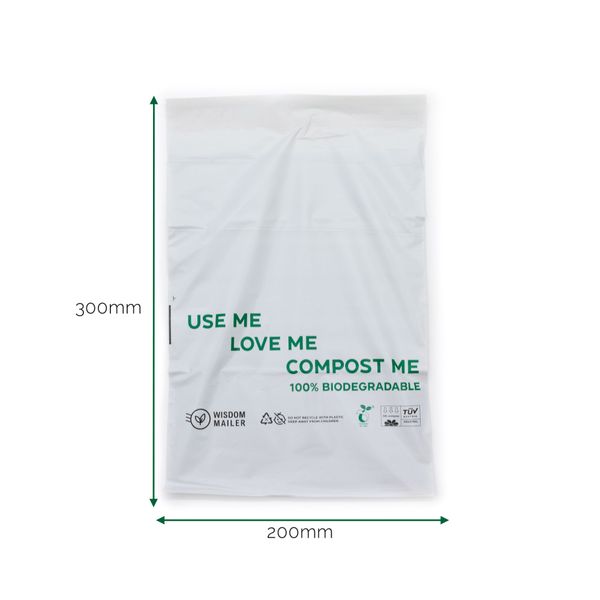 100% Biologisch Afbreekbare Verzendzak (200 × 300 mm)