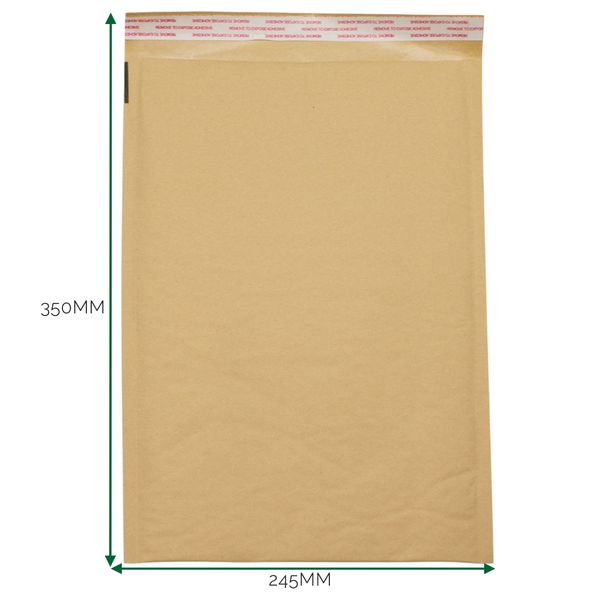 Kraft Gevoerde Luchtkussen Envelop (245 × 350 + 40 mm)