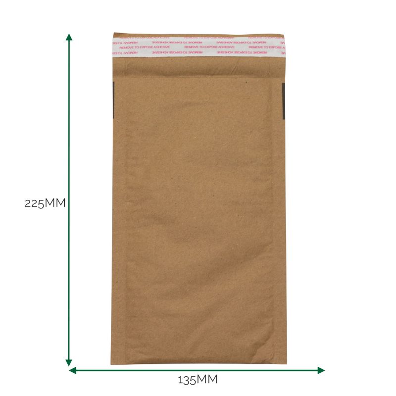 Kraft Gevoerde Honingraat Envelop (135 × 225 + 40 mm)