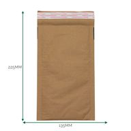 Kraft Gevoerde Honingraat Envelop (135 × 225 + 40 mm)