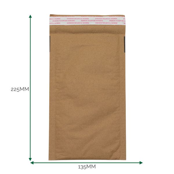 Kraft Gevoerde Honingraat Envelop (135 × 225 + 40 mm)