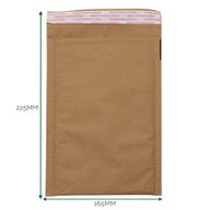 Kraft Gevoerde Honingraat Envelop (165 × 225 + 40 mm)