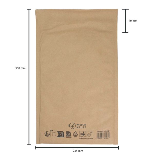 Kraft Gevoerde Honingraat Envelop (235 × 350 + 40 mm)