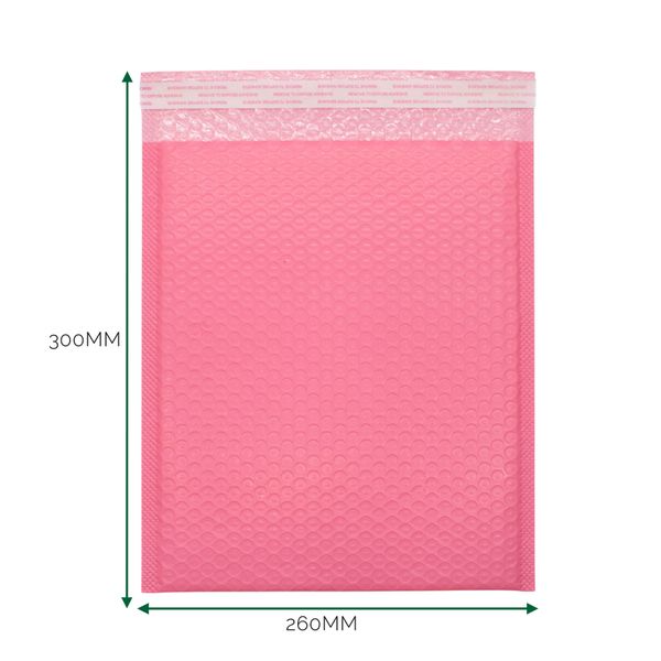 Roze Poly Luchtkussen Envelop (260 × 300 + 40 mm)