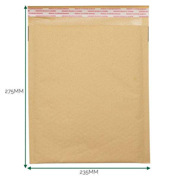 Kraft Gevoerde Luchtkussen Envelop (235 × 275 + 40 mm)