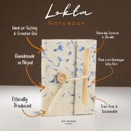 Mini Lokta Gemengd Blauwe Katoen Notitieboek