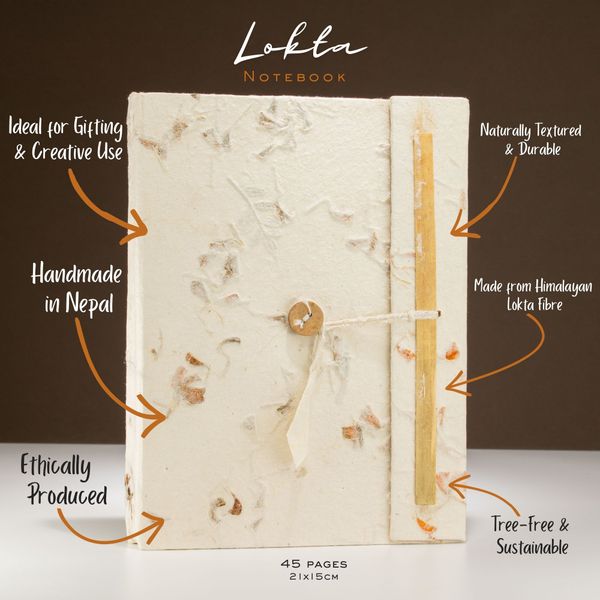 Grote Lokta Gemengde Bloemen Notitieboek