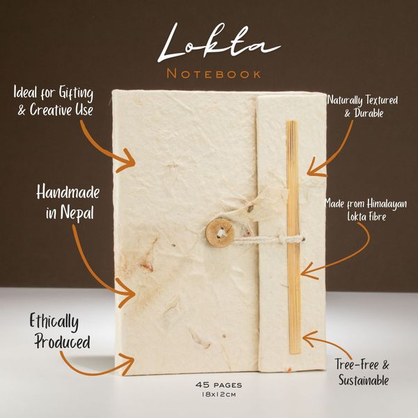 Middelgrote Lokta Gemengde Bloemen Notitieboek