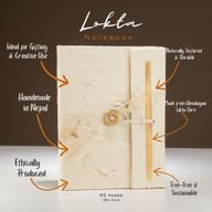 Middelgrote Lokta Gemengde Bloemen Notitieboek