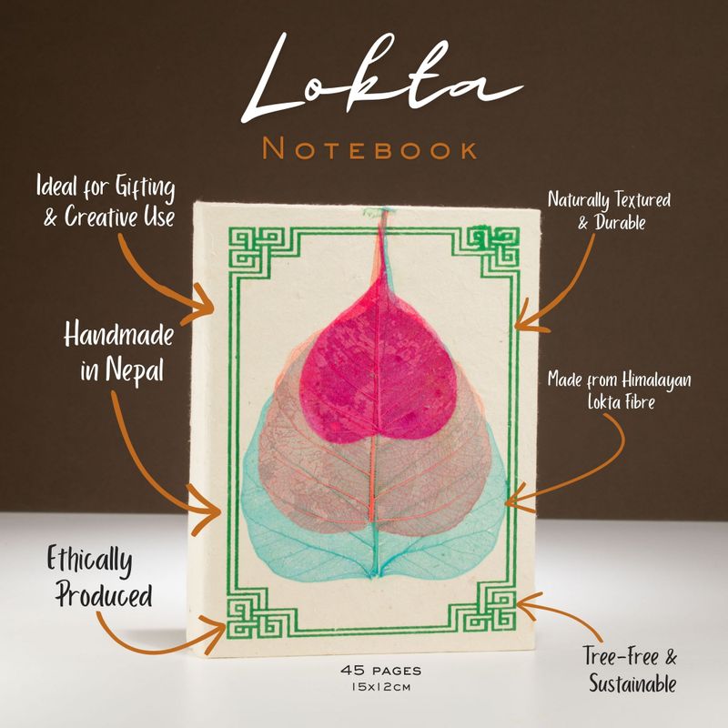 Middelgrote Lokta Bodhi Leaf Notitieboek