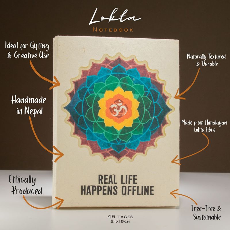 Grote Lokta Inspiratie Notitieboek - Real Life