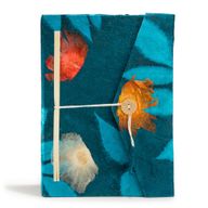 Grote Lokta Bloemen Notitieboek (21×15 cm, 45 blz) – Nachtblauw
