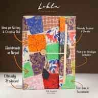 Groot Lokta Patchwork Notitieboek (21×15 cm, 45 blz) – Multicolor