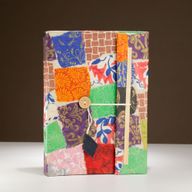 Groot Lokta Patchwork Notitieboek (21×15 cm, 45 blz) – Multicolor