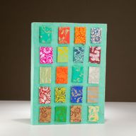Groot Lokta Mini Tegels Notitieboek (21×15 cm, 45 blz) – Teal