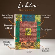 Lokta Notitieboek Gebedsvlaggen – 15 × 12 cm – 45 Pagina's – Naturel