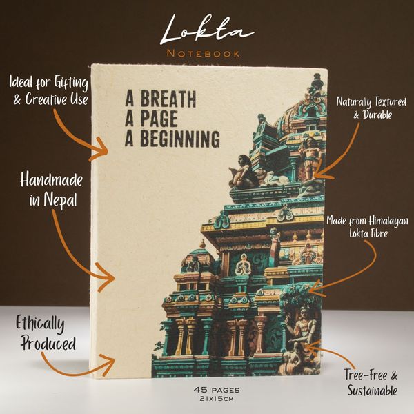 Grote Lokta Inspiratie Notitieboek - A Breath