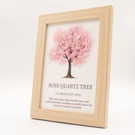 Edelsteenplaat - Levensboom - rozenkwarts (20x14.7x1cm)