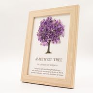 Edelsteenplaatje - Levensboom - amethist (20x14.7x1cm)