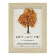Edelsteenafbeelding - Levensboom - Baltisch Amber (20x14.7x1cm)