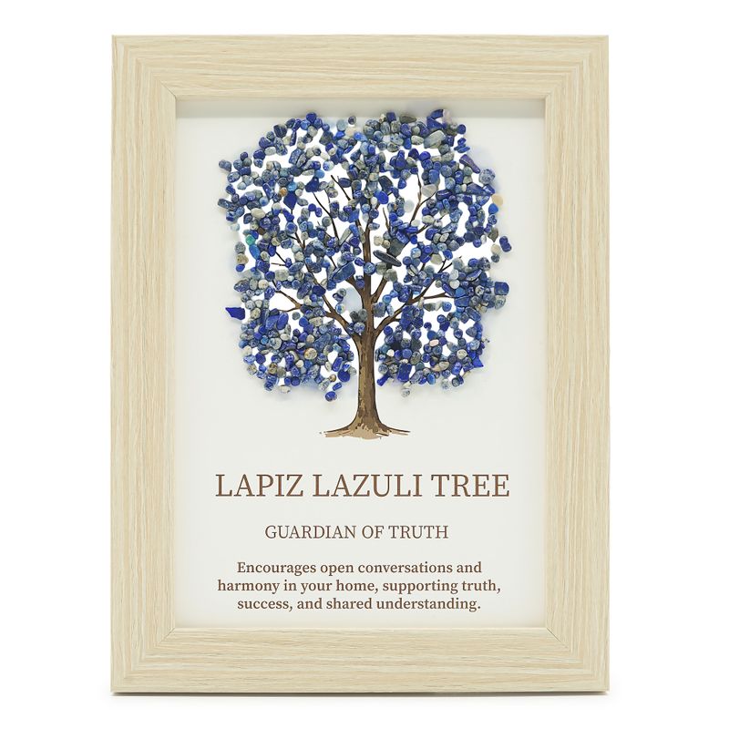 Edelsteenafbeelding - Levensboom - Lapiz (20x14.7x1cm)