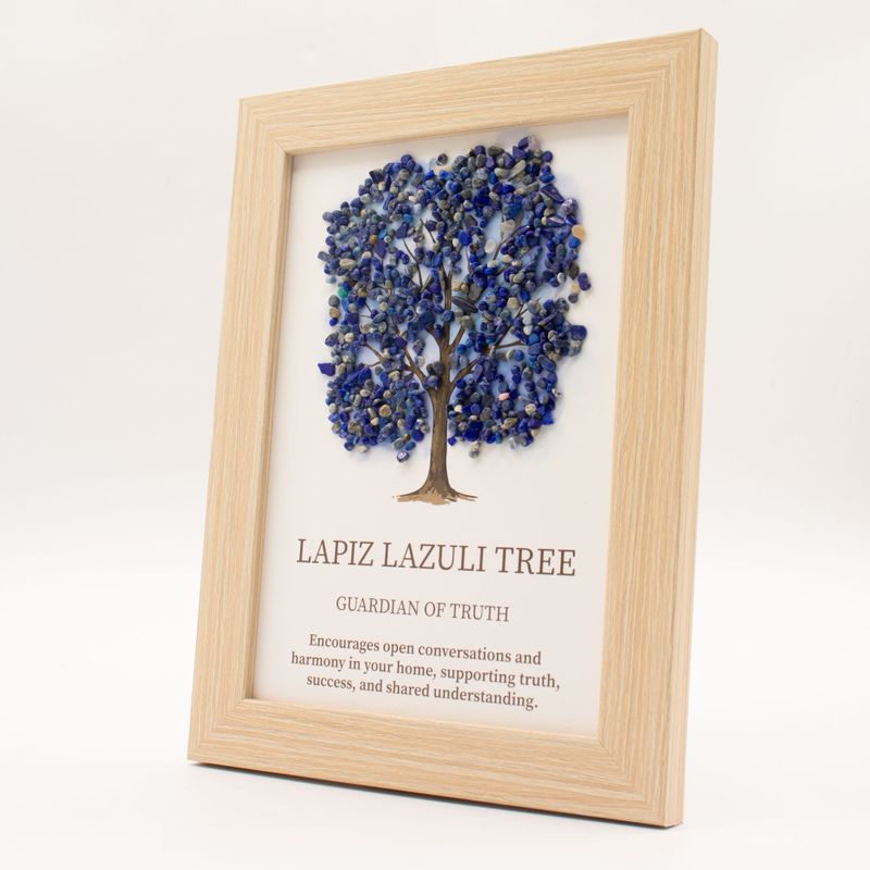 Edelsteenafbeelding - Levensboom - Lapiz (20x14.7x1cm)