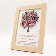 Edelsteenafbeelding - Levensboom - Multicolor (20x14.7x1cm)
