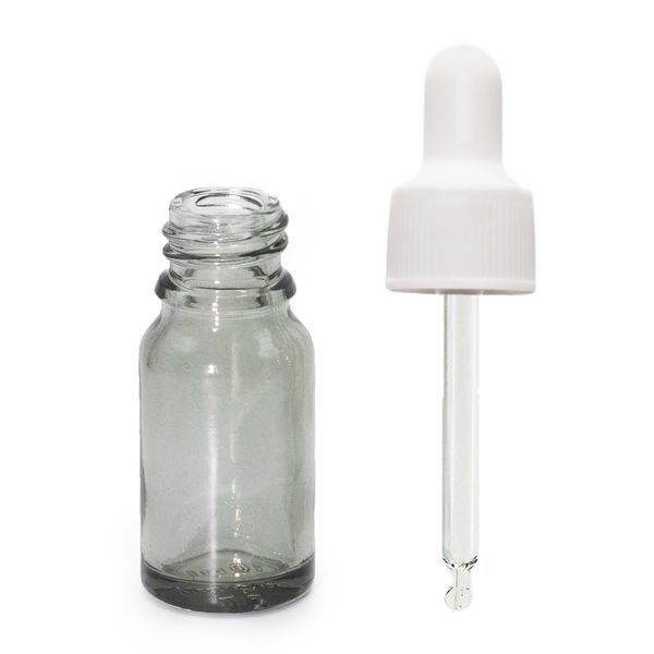 10ml Rookgrijze Glazen Pipetfles Met Witte Pipet