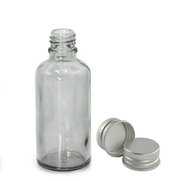 50ml Rookgrijze Glazen Pipetfles Met Aluminium Dop