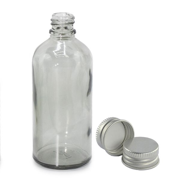 100ml Rookgrijze Glazen Pipetfles Met Aluminium Dop
