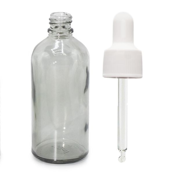 100ml Rookgrijze Glazen Pipetfles Met Witte Pipet