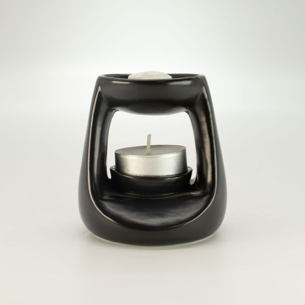 Keramische Zen-oliebrander - Klein Klassiek - Mat Zwart