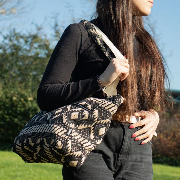 Jacquard Natureltas – Desert Loom – Wander Muse Tas
