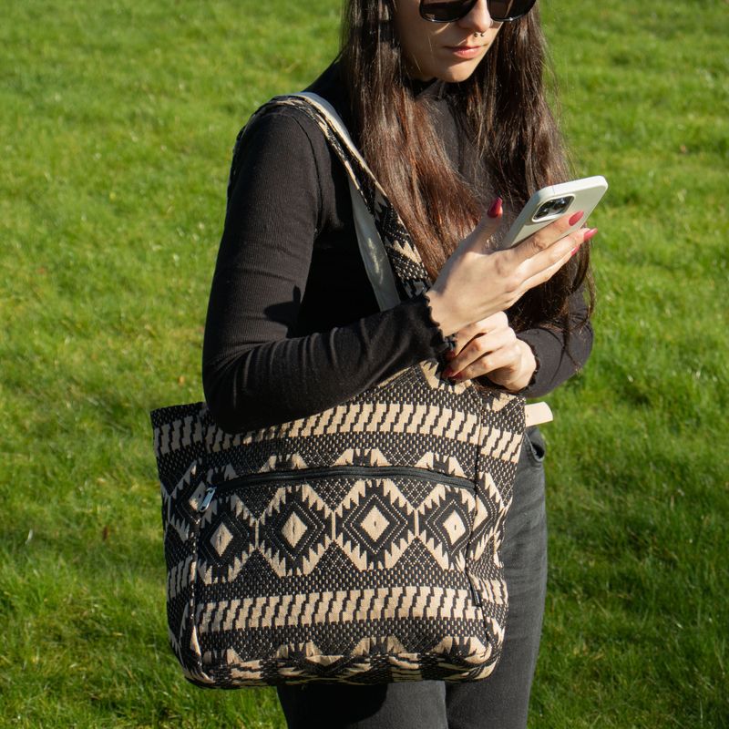 Jacquard Natureltas – Desert Loom – Wander Muse Tas