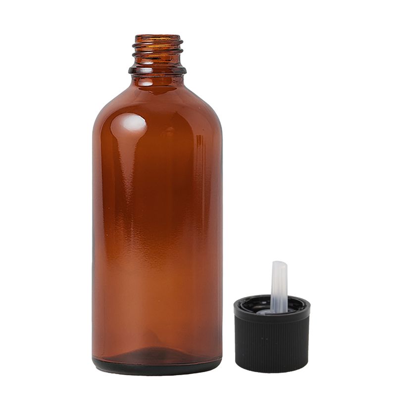 100ml Bruine Glazen Druppelfles met Kinderbeveiligde Dop