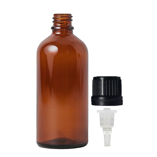 100ml Bruine Glazen Druppelfles met TE Druppeldop