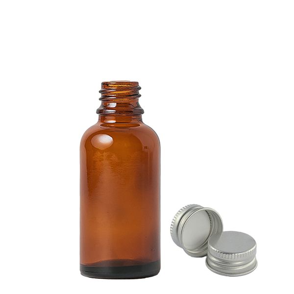 30ml Bruine Glazen Druppelfles met Aluminium Dop