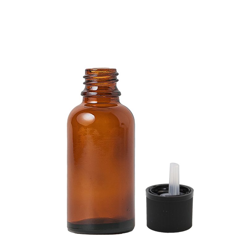 30ml Bruine Glazen Druppelfles met Kinderbeveiligde Dop