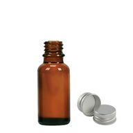 20ml Bruine Glazen Druppelfles met Aluminium Dop