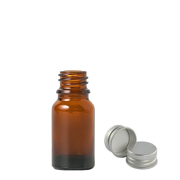 10ml Bruine Glazen Druppelfles met Aluminium Dop