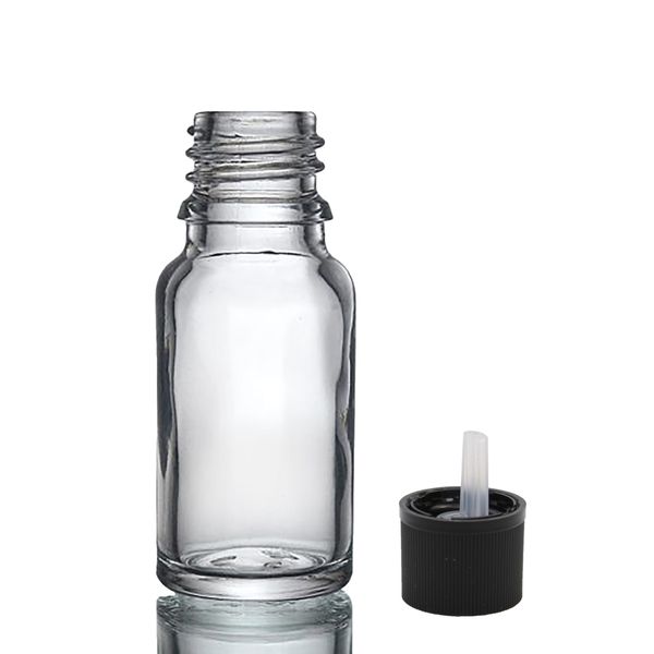 10ml Heldere Glazen Druppelfles met Kindveilige Druppeldop