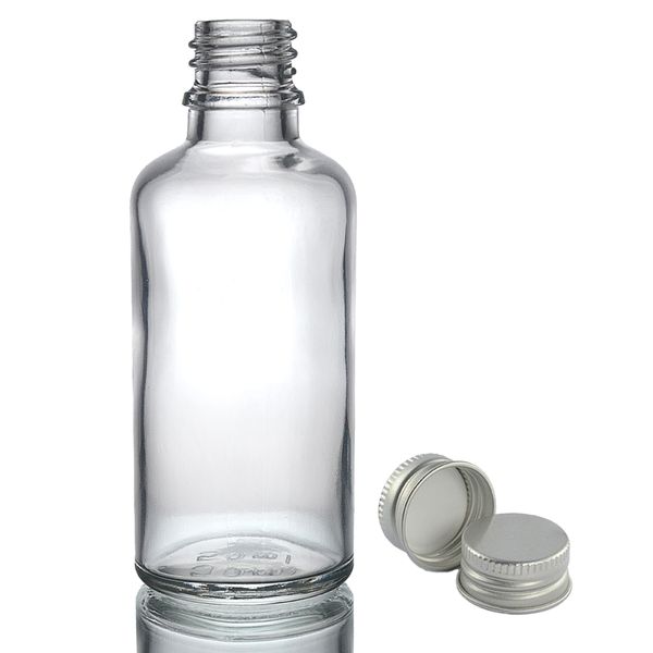 100ml Heldere Glazen Druppelfles met Aluminium Dop