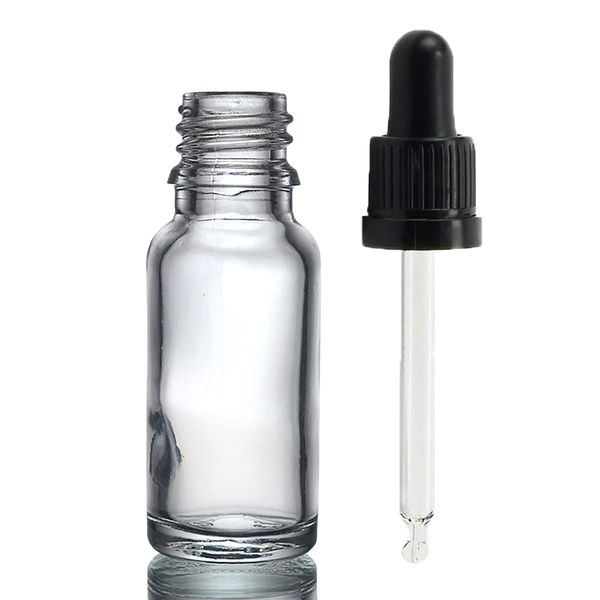 15ml Heldere Glazen Druppelfles met Transparante T/E Pipet