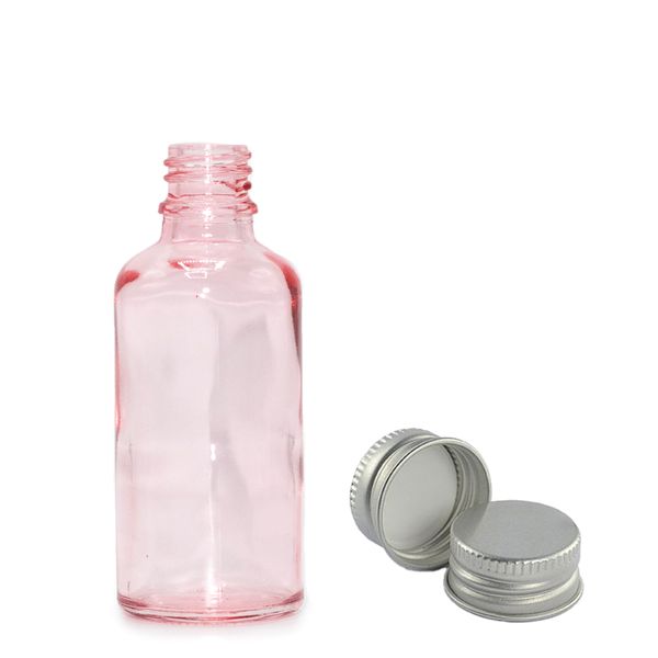 30ml Roze Roze Glazen Pipetfles met Aluminium Dop